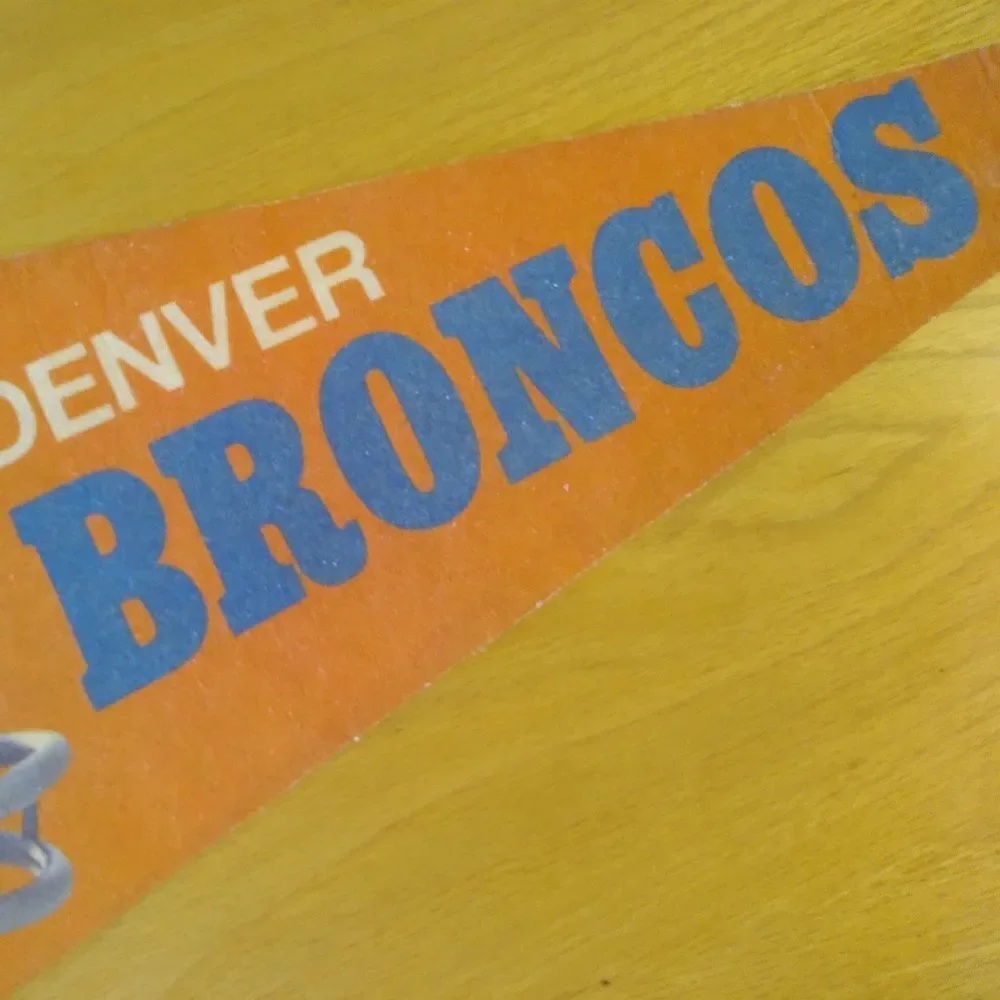 Vintage NFL Denver Broncos Felt Pennant Flag 29